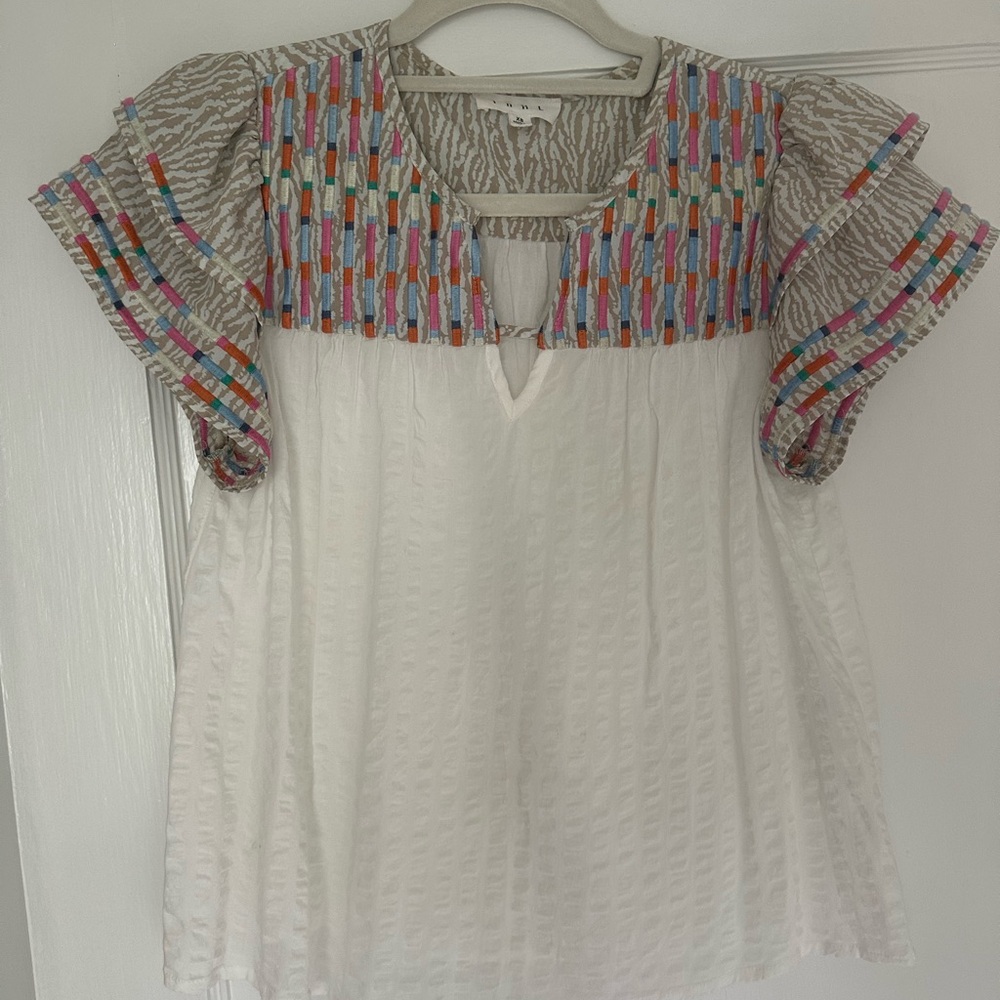 THML Colorful Embroidered Women's Top